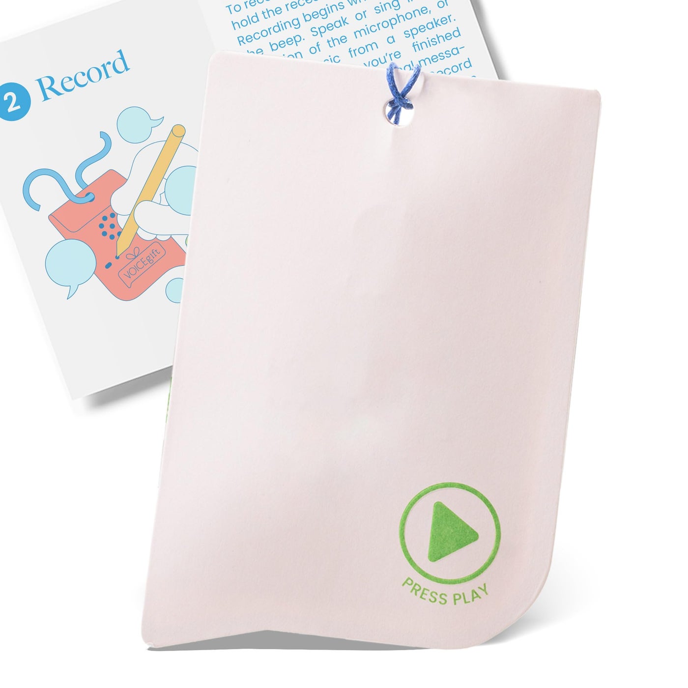 VoiceGift Tag – 1 Pack Audio Greeting Tag with Voice Recorder, Multi-message Recordable Gift Card with Playback, Record Your Own Message Card for Birthdays, Holidays & Keepsakes